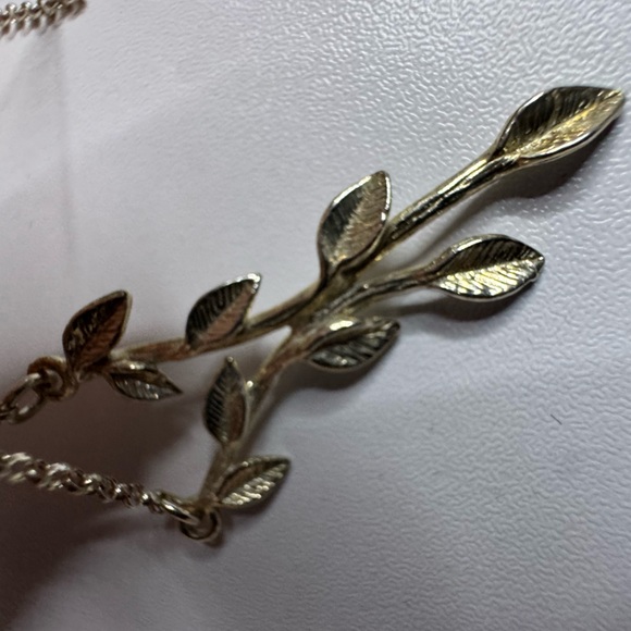 New Chic Silver 925 Leaf Necklace - Picture 1 of 4